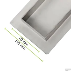 RVS Douchegoot Flens Met Uitneembaar Sifon 90x7cm 6,7cm Diep STANDAARD ROOSTER -Aanbiedingen Ontspan Bad Winkel flens design rooster 7 3