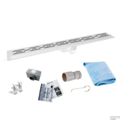 Mat Wit RVS Douchegoot Flens Met Uitneembaar Sifon MAT WIT (alle Maten) -Aanbiedingen Ontspan Bad Winkel flens design rooster mat wit shop