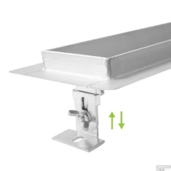 Zwarte Chromen RVS Douchegoot Flens Met Uitneembaar Sifon 80x7cm 6,7cm Diep BLACK CHROME ROOSTER -Aanbiedingen Ontspan Bad Winkel flens douchegoot 60cm black chrome 3 1 1