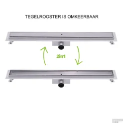 Wiesbaden RVS Douchegoot | Tegelrooster | Flens Met Uitneembaar Sifon (alle Maten) -Aanbiedingen Ontspan Bad Winkel flens tegel rooster 9 2