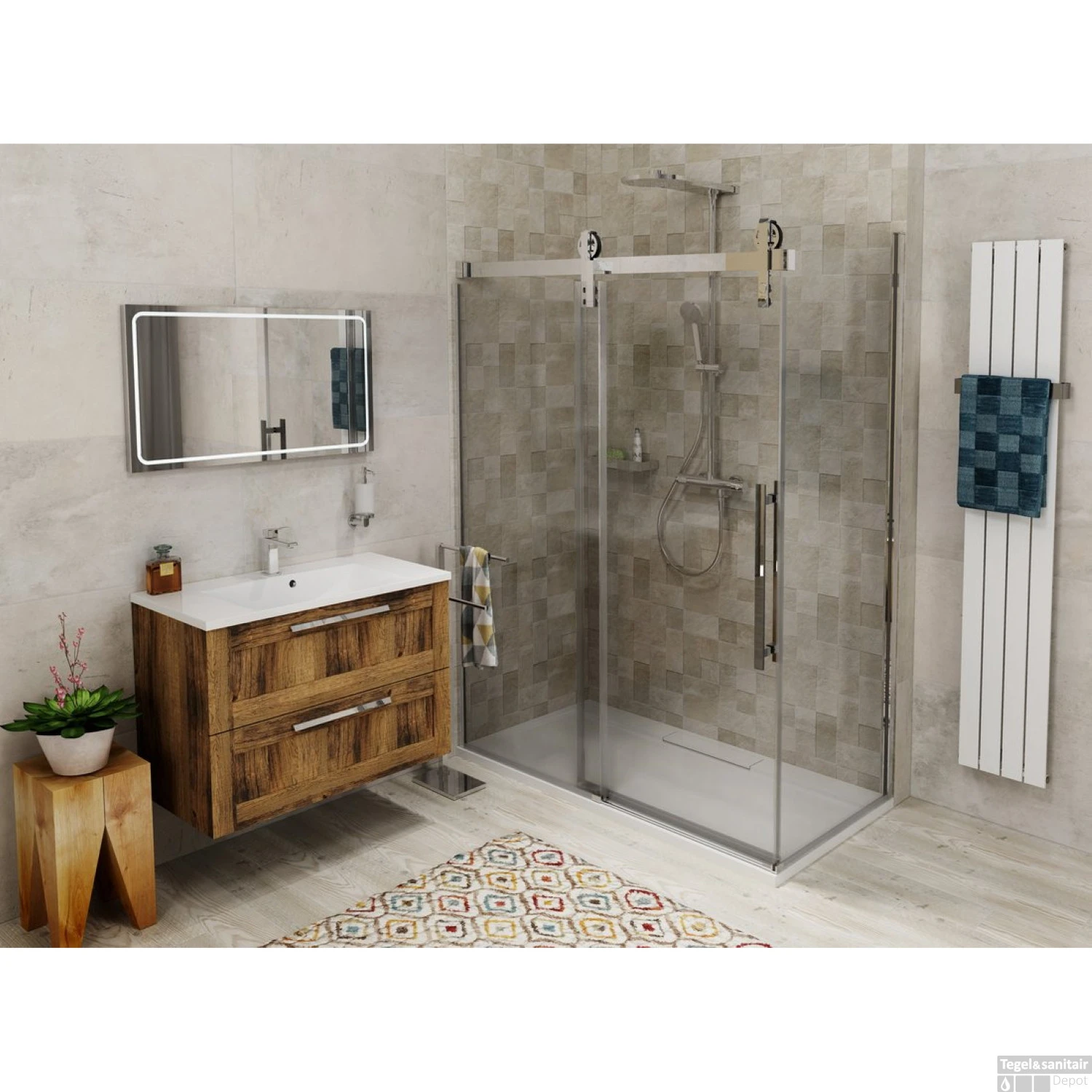 Nisdeur Sapho Volcano Schuifdeur 120x200 Cm 8 Mm Gecoat Glas 5 Nisdeur Sapho Volcano Schuifdeur 120x200 Cm 8 Mm Gecoat Glas - Afbeelding 3