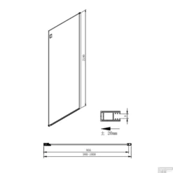 Zijwand Sapho Volcano 100x200 Cm 8 Mm Helder Glas Tbv Nisdeur Volcano Mat Zwart -Aanbiedingen Ontspan Bad Winkel gv3410 zijwand sapho volcano 100x200 cm 8 mm helder glas tbv nisdeur volcano mat zwart 3