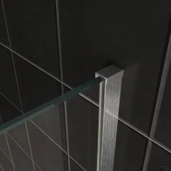 BWS Inloopdouche Pro Line Middenband 90x200 8mm Nano Coating RVS Profiel En Stang -Aanbiedingen Ontspan Bad Winkel helder geb. staal muurprofiel 4