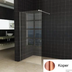 BWS Inloopdouche Pro Line Helder Glas 90x200 Geborsteld Messing Koper Profiel En Stang -Aanbiedingen Ontspan Bad Winkel helder koper 1 1 1 1 1 1