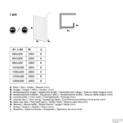 Inloopdouche By Sealskin 'I AM' Type A1 100x200 Cm Chroom/Zilver Helder Antikalk + Zijdeel 30x200 Cm -Aanbiedingen Ontspan Bad Winkel ika11006335100 inloopdouche get wet by sealskin i am type a1 100x200 cm chroom zilver helder antikalk tech