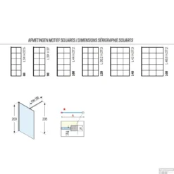 Inloopdouche Novellini Kuadra H Squares 120x200 Cm Helder Glas Mat Zwart Raster -Aanbiedingen Ontspan Bad Winkel inloopdouche novellini squares 120x200 cm tech