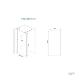 BWS Inloopdouche Pro Line Helder Glas 50x200 Geborsteld Messing Koper Profiel En Stang -Aanbiedingen Ontspan Bad Winkel inloopdouche proline 50x200 8mm nano coating tech 1