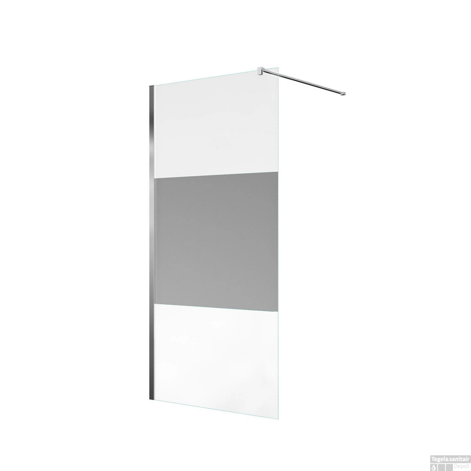 Inloopdouche Van Marcke Go Miage 140x200 Cm 8 Mm Middenband EasyClean Chroom