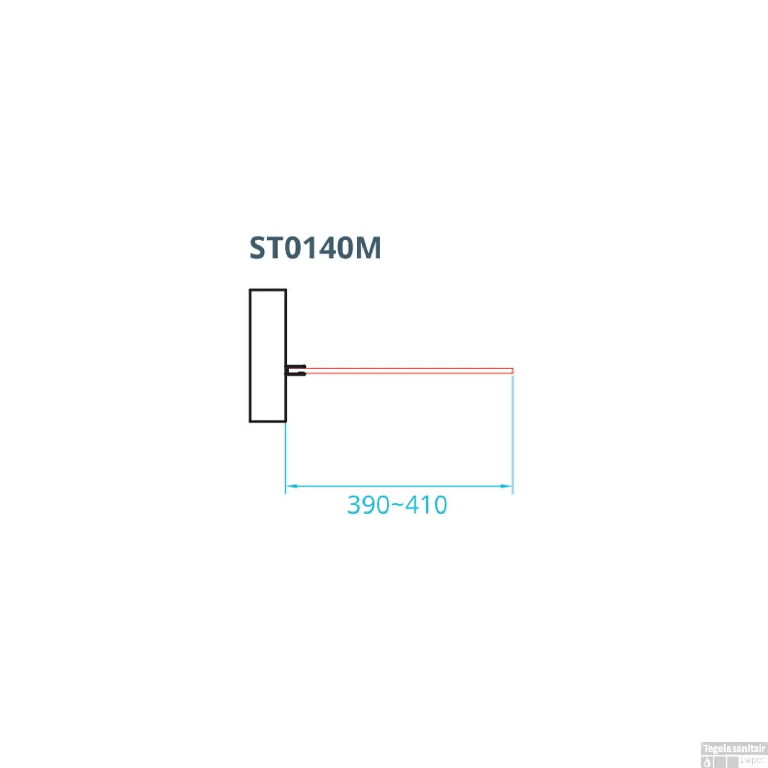 Inloopdouche Van Rijn ST01 Zonder Stabilisatiestang 40x200 Cm Helder Glas 8 Mm Chroom - Afbeelding 2