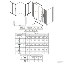 Klapdeur Lacus Murano Tweedelig Helder Glas 110x200 Cm Aluminium Profiel Wit -Aanbiedingen Ontspan Bad Winkel klapdeur lacus murano tech 14