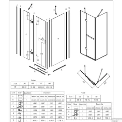Douchecabine Lacus Capraia Mirror 140 Cm Klapdeur 8mm Helder/Spiegel Nanoglas -Aanbiedingen Ontspan Bad Winkel lacus capraia tech
