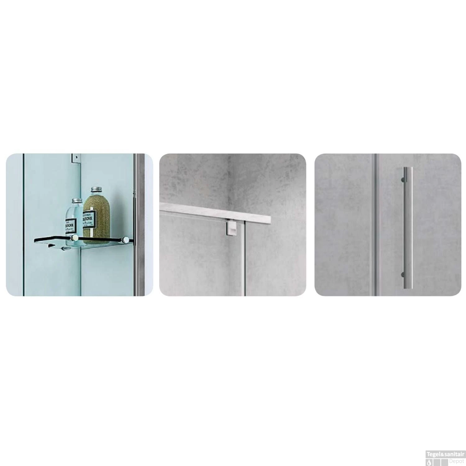 Douchecabine Lacus Lampedusa Met Glazen Planchet 90 Cm Klapdeur 8mm Nanoglas 4 Douchecabine Lacus Lampedusa Met Glazen Planchet 90 Cm Klapdeur 8mm Nanoglas - Afbeelding 2