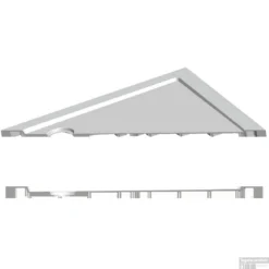 Luxe Douchebak SMC 1/4 Rond 90 X 90 X 4 Inbouw Wit -Aanbiedingen Ontspan Bad Winkel luxe douchebak smc kwartrond 90 x 90 x 4 cm wit doorsnede