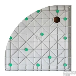 Luxe Douchebak SMC 1/4 Rond 90 X 90 X 4 Inbouw Wit -Aanbiedingen Ontspan Bad Winkel luxe douchebak smc kwartrond 90 x 90 x 4 cm wit onderzijde