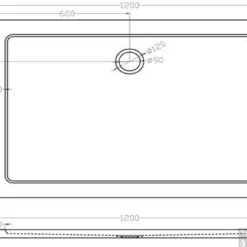 Luxe Douchebak SMC Rechthoek 120 X 90 X 4 Cm Wit -Aanbiedingen Ontspan Bad Winkel luxe douchebak smc rechthoek 120 x 90 x 4 cm wit technische tekening