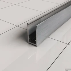 BWS Inloopdouche Pro Line Middenband 90x200 8mm Nano Coating RVS Profiel En Stang -Aanbiedingen Ontspan Bad Winkel muurprofiel geb. staal 9