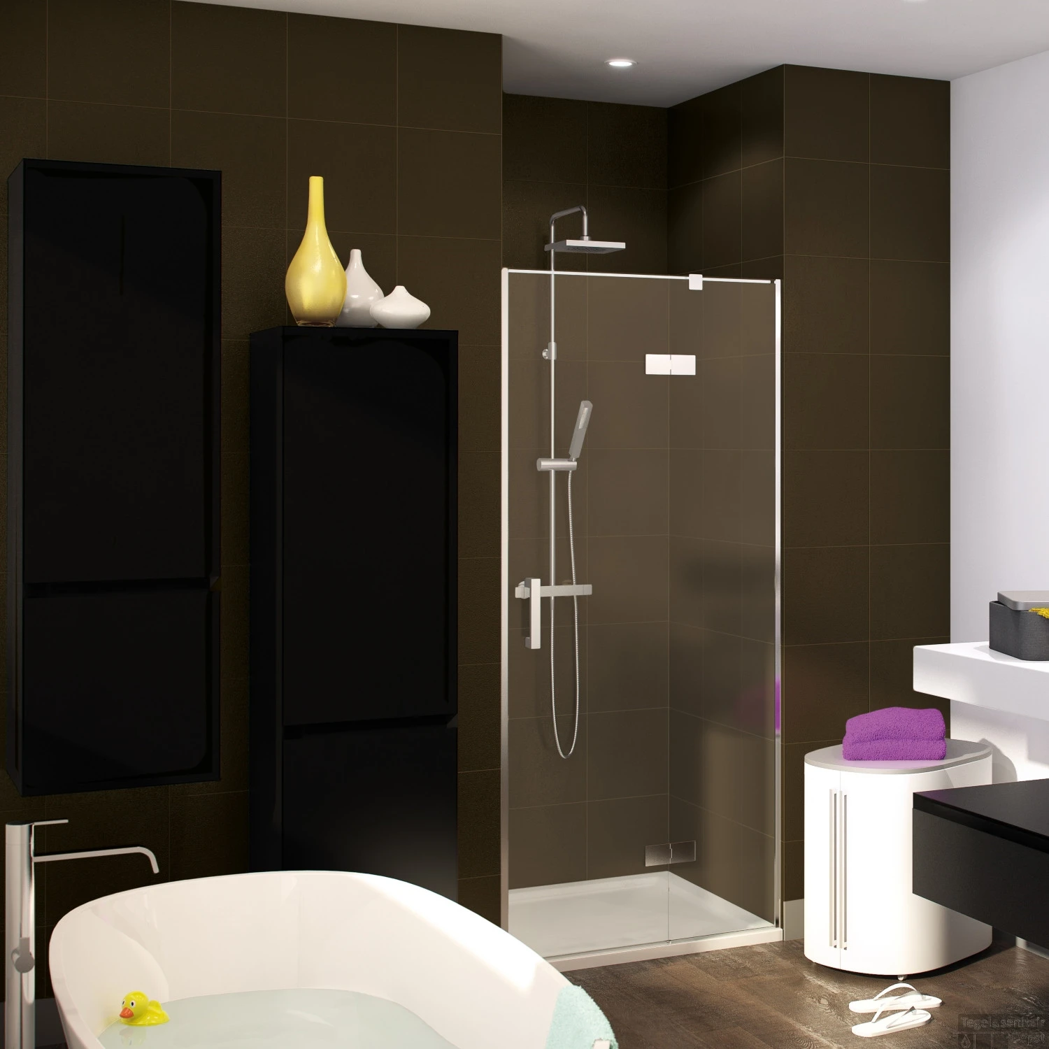 Nisdeur Boss & Wessing P&L Design Klapdeur 2-delig 100x200cm 8mm NANO Coating - Afbeelding 2