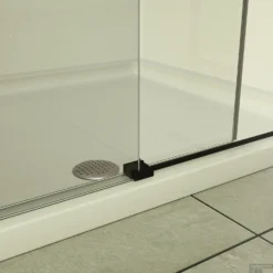 Nisdeur BWS Subliem 8mm Schuifdeur 110-120cm Mat Zwart -Aanbiedingen Ontspan Bad Winkel nisdeur bws subliem 8mm schuifdeur 110 120cm zwart 4