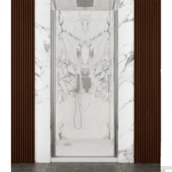 Nisdeur Lacus Giglio Evo 1 Klapdeur 95x200 Cm Helder Glas Chroom