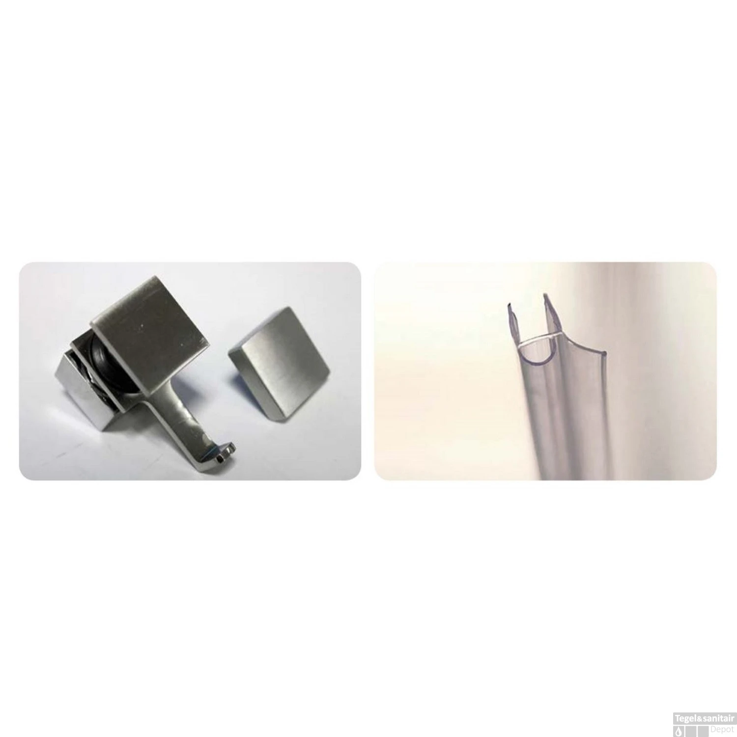 Nisdeur Lacus La Maddalena 150x210 Cm Schuifdeur 8mm Helder Glas RVS 4 Nisdeur Lacus La Maddalena 150x210 Cm Schuifdeur 8mm Helder Glas RVS - Afbeelding 2