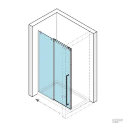 Nisdeur Lacus La Maddalena Schuifdeur 8mm Helder Glas RVS (ALLE MATEN) -Aanbiedingen Ontspan Bad Winkel nisdeur lacus la maddalena tech 2