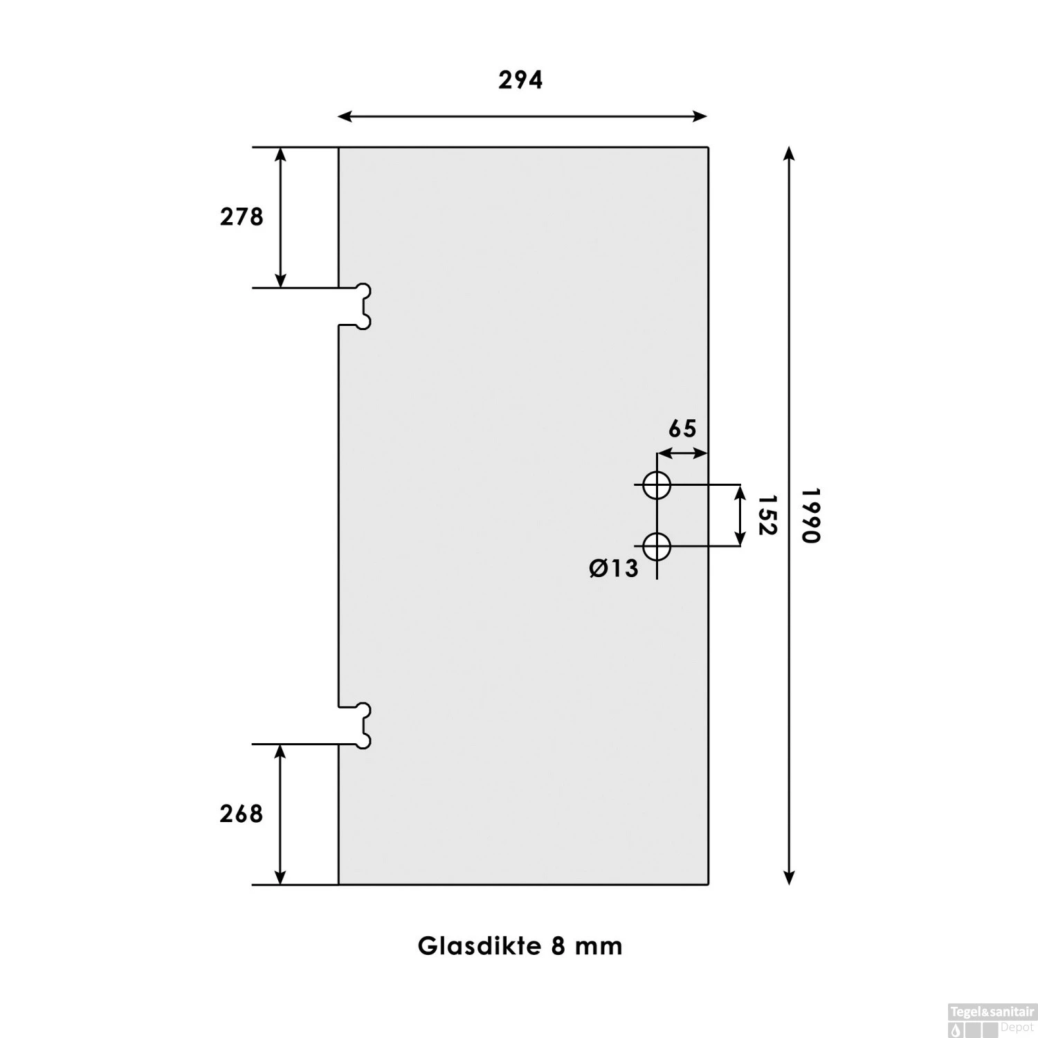 Sanitop Douchedeur Just Creating | Profielloos | 30cm | Omkeerbaar Helder Glas | Nisdeur - Afbeelding 2