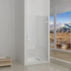 Sanitop Douchedeur Just Creating | Profielloos | 90cm | Omkeerbaar Helder Glas | Nisdeur