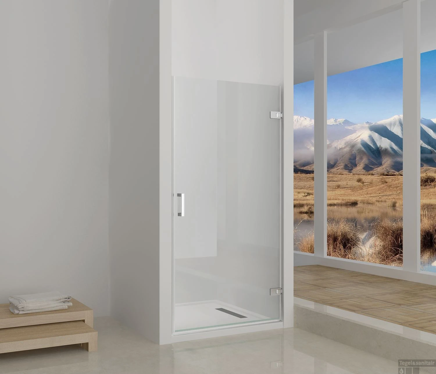 Sanitop Douchedeur Just Creating | Profielloos | 90cm | Omkeerbaar Helder Glas | Nisdeur 3 Sanitop Douchedeur Just Creating | Profielloos | 90cm | Omkeerbaar Helder Glas | Nisdeur