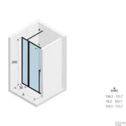 Nisdeur Riho Lucid XL GD104 Omkeerbaar Verstelbaar Aluminium 200x120 Cm Mat Zwart -Aanbiedingen Ontspan Bad Winkel nisdeur riho lucid xl gd104 omkeerbaar verstelbaar aluminium 200x110 cm mat zwart tech 2