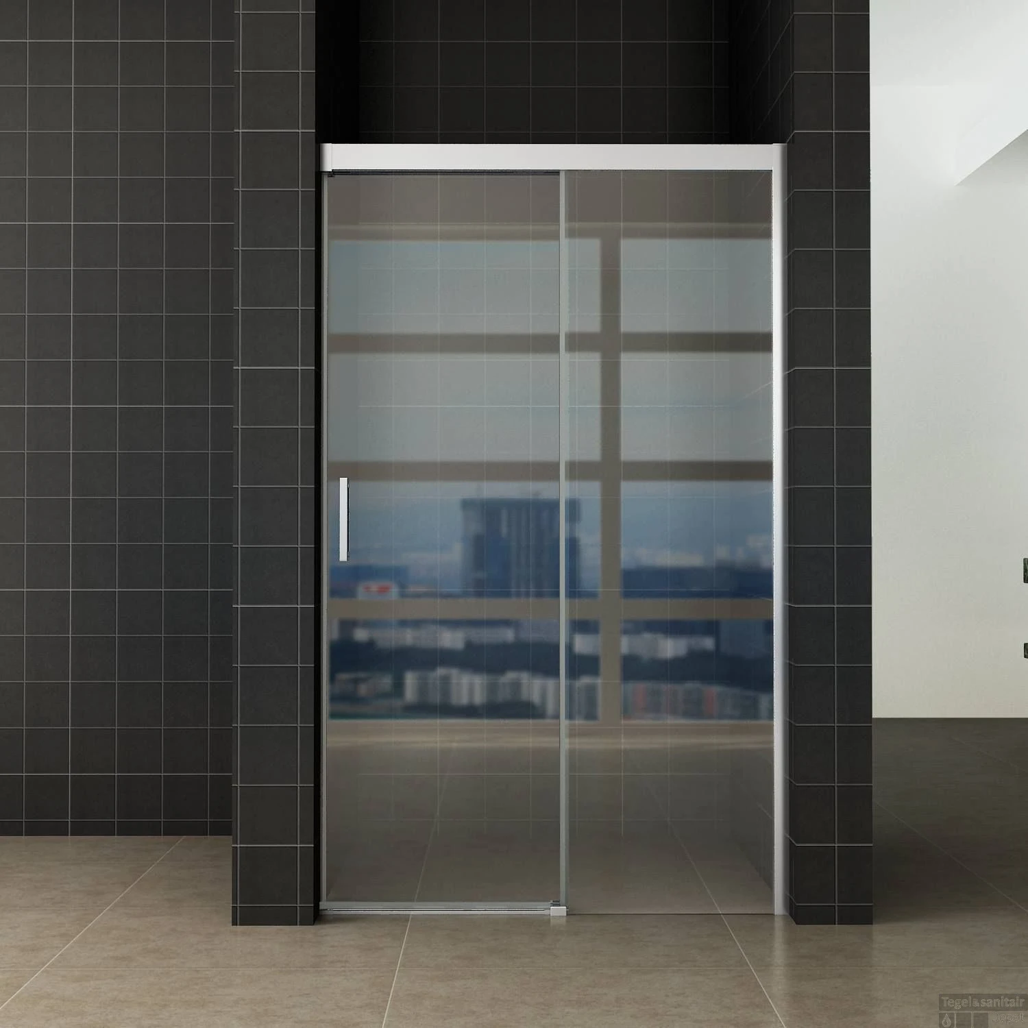 Wiesbaden Douchedeur | Softclose 2.0 | 90x200cm | 8mm Aluminium NANO Coating | Nisdeur