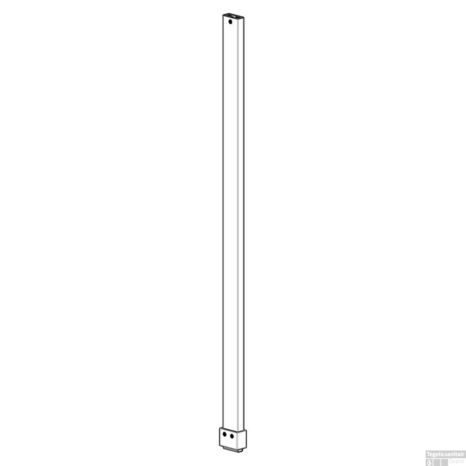 Plafondsteun Tbv Sealskin Soho Inloopdouche 60 Cm Inkortbaar Mat Zwart - Afbeelding 3