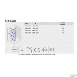 Inloopdouche Riho Grid 90x200 Cm 6 Mm Helderglas Zwarte Profielen -Aanbiedingen Ontspan Bad Winkel riho grid gb400