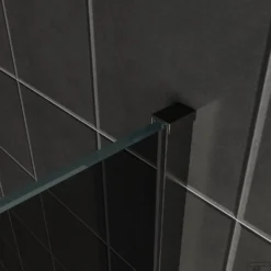 BWS Inloopdouche Pro Line Rookglas 100x200 8mm Nano Coating Mat Zwart Profiel En Stang -Aanbiedingen Ontspan Bad Winkel rookglas zwart muuprofiel 2