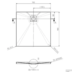 Sealskin Douchebak Rose Vierkant Inbouw Zonder Antislip 90x90 Cm Wit -Aanbiedingen Ontspan Bad Winkel rose showertray 90x90 tech