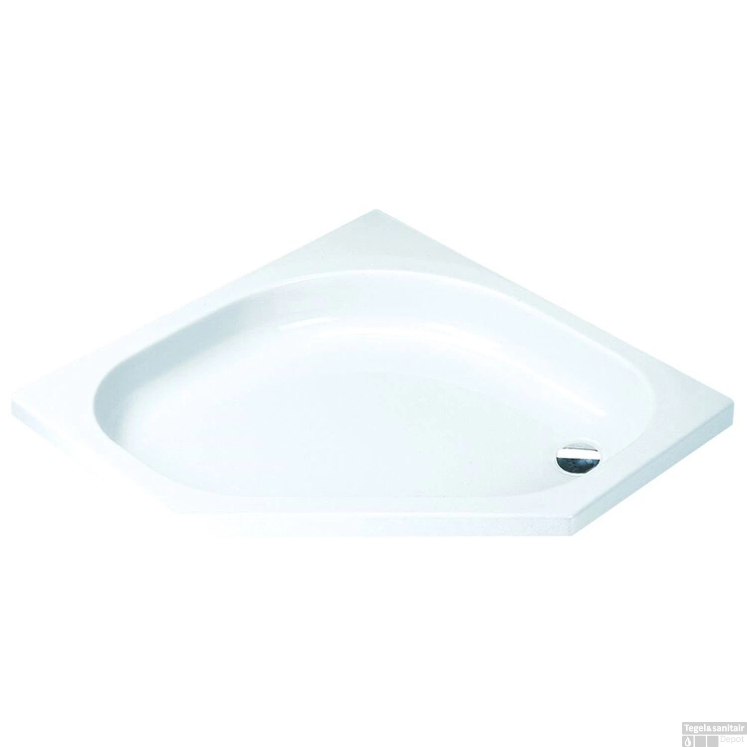 Sealskin Douchebak Optimo Vijfhoek Inbouw 90x90 Cm Wit
