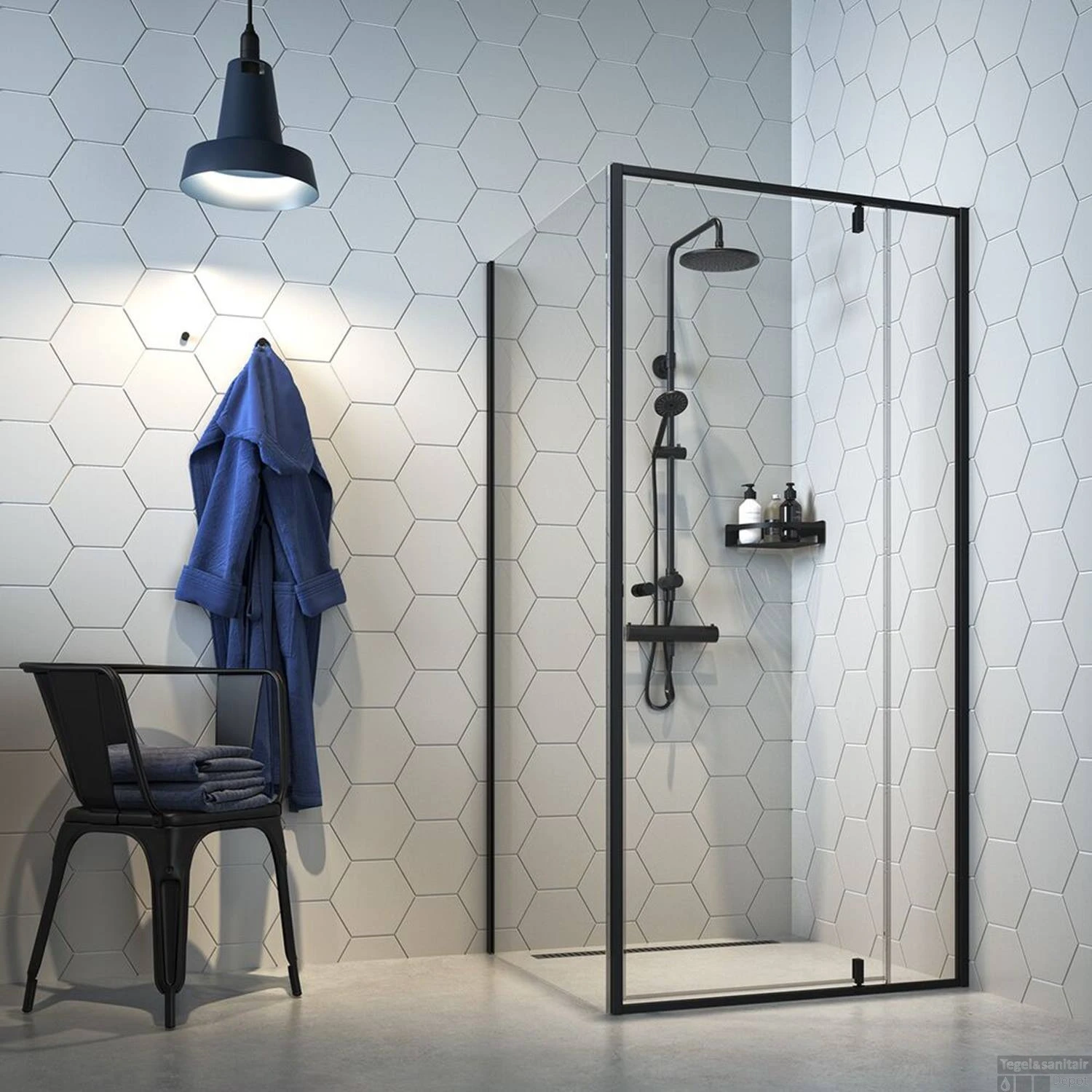 Sealskin Contour Douchecabine Met Draaideur 90x90 Cm 6mm Helderglas Mat Zwart 3 Sealskin Contour Douchecabine Met Draaideur 90x90 Cm 6mm Helderglas Mat Zwart