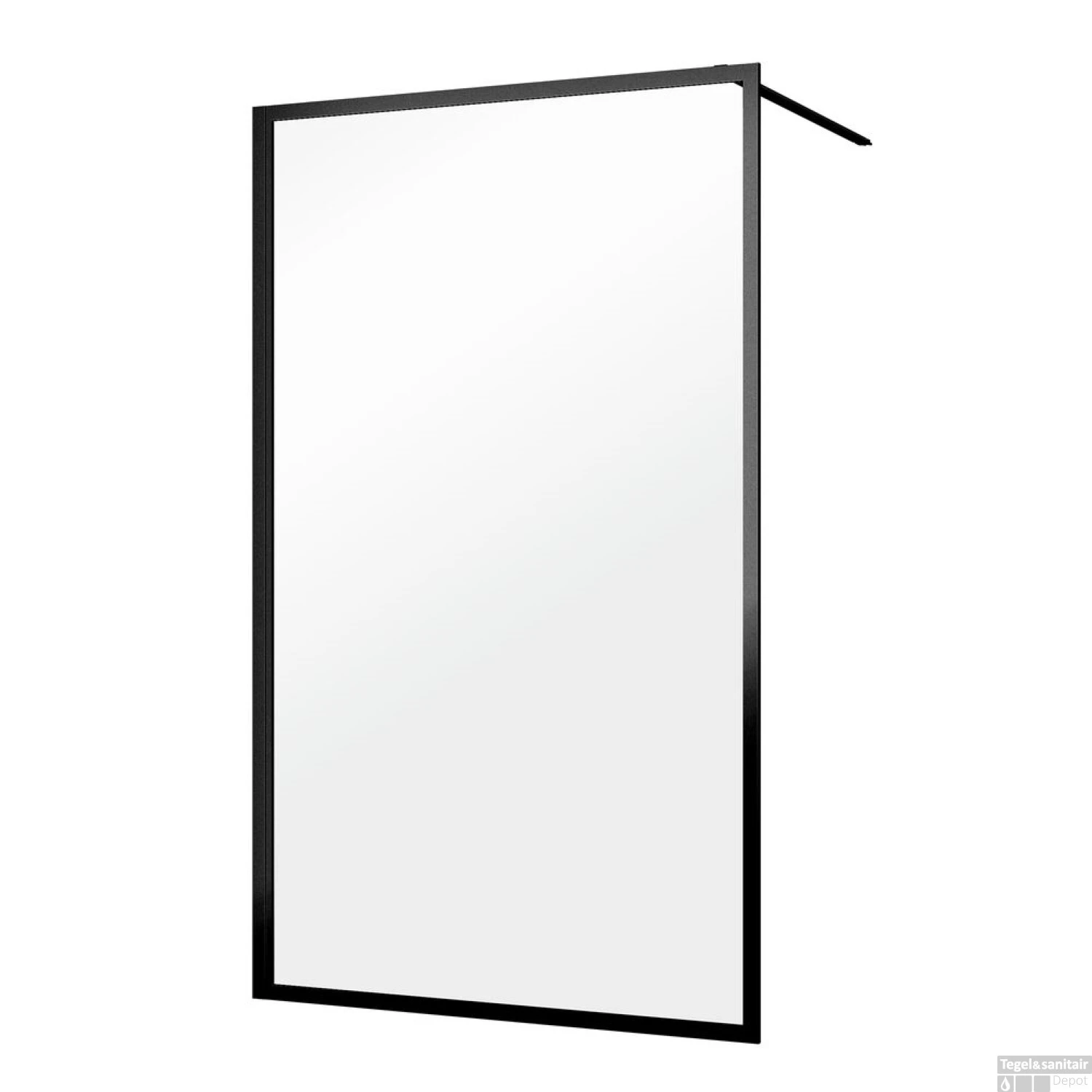 Sealskin Contour Inloopdouche A3 100x200 Cm 6mm Helderglas Mat Zwart - Afbeelding 5