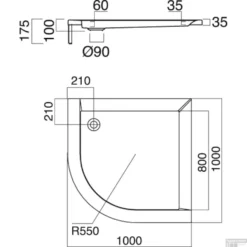 Sealskin Senso Douchebak Kwartrond 100x100 Cm Wit -Aanbiedingen Ontspan Bad Winkel sealskin senso douchebak kwartrond inbouw 100x100 cm wit tech 1