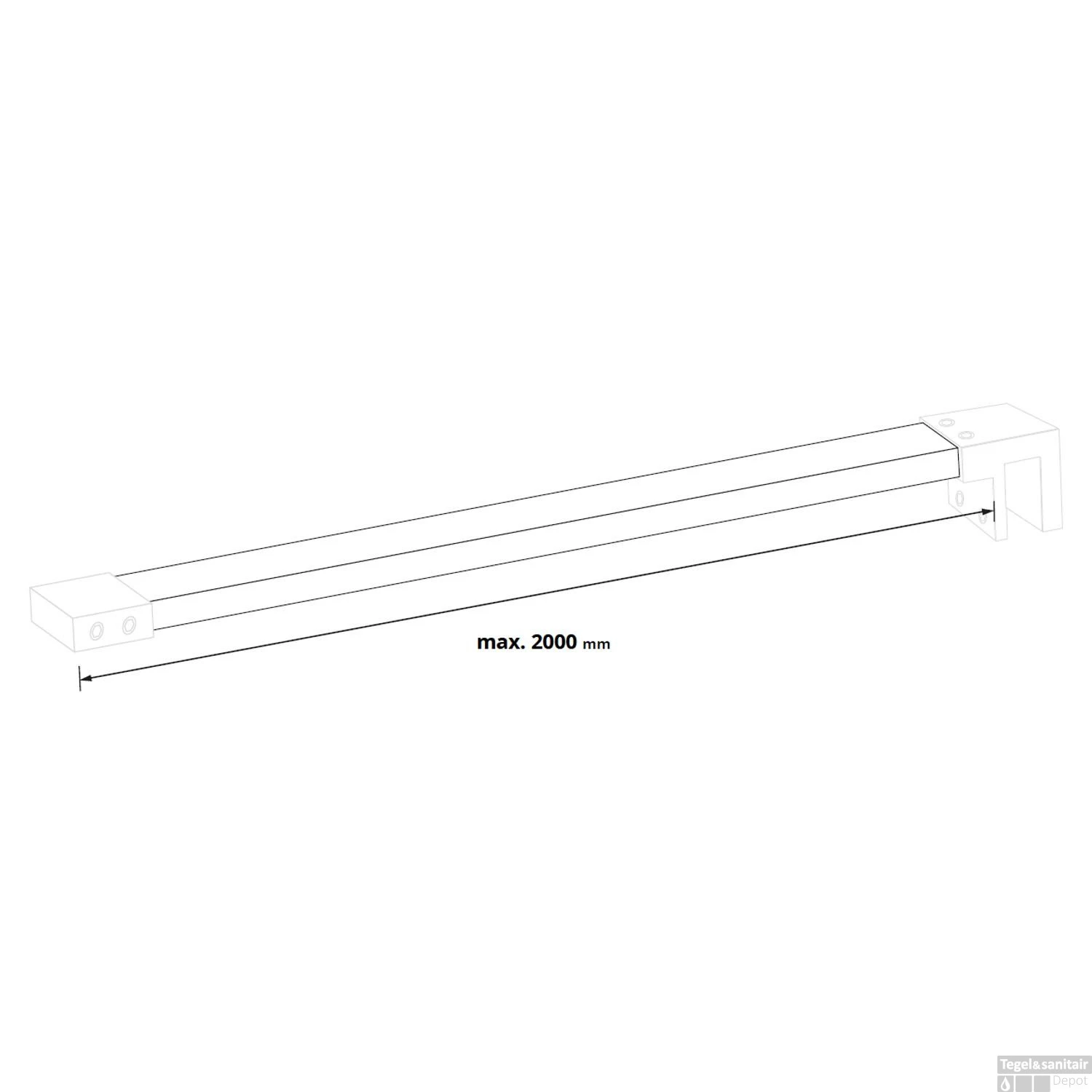 Stabilisatiestang Just Creating Max 200 Cm Koper - Afbeelding 2