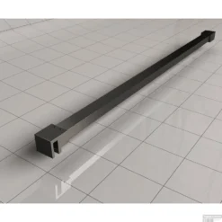 BWS Inloopdouche Pro Line Middenband 120x200 8mm Nano Coating Mat Zwart Profiel En Stang -Aanbiedingen Ontspan Bad Winkel stabilisatiestang mat zwart 1 6