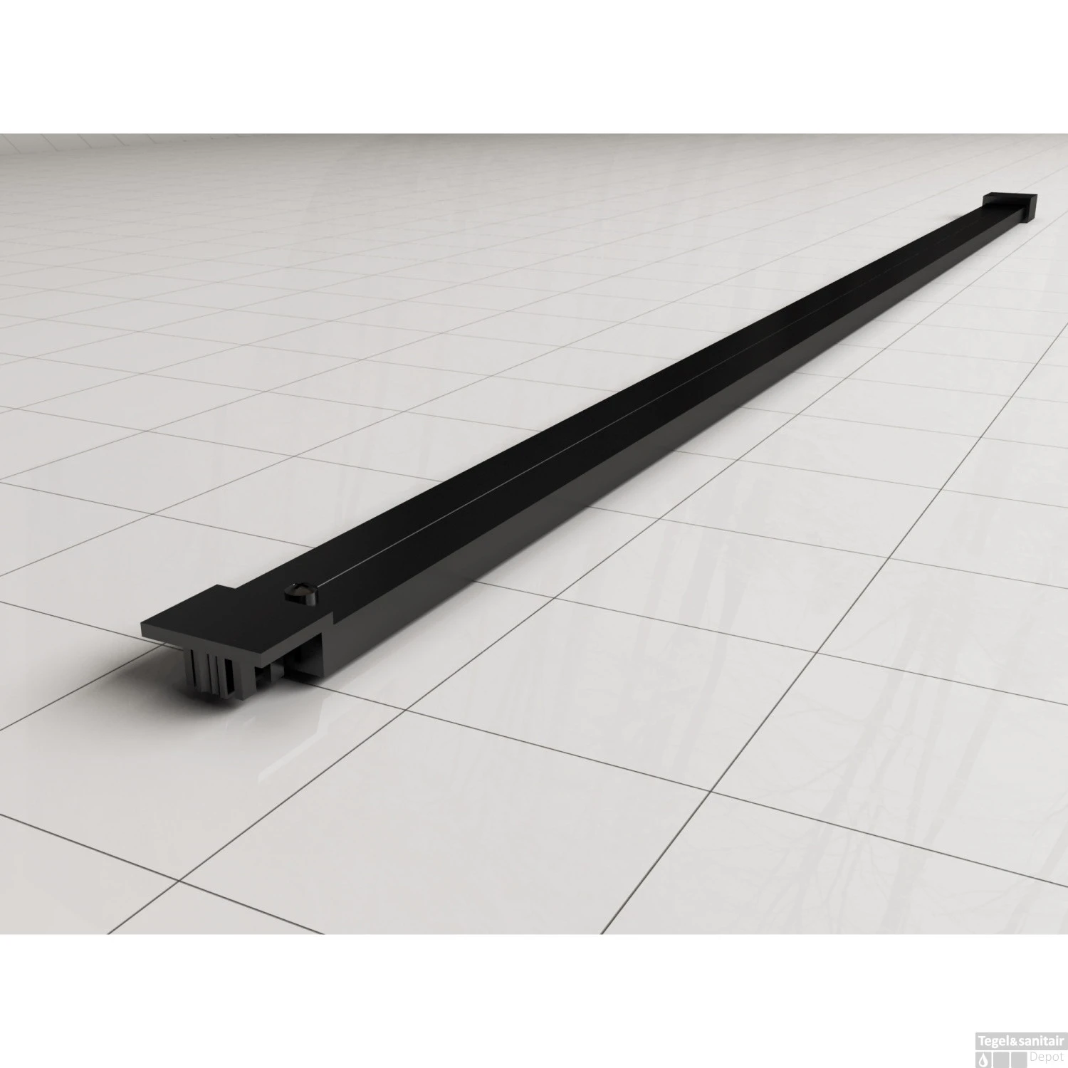 Stabilisatiestang Voor Inloopdouche Wiesbaden Horizon 120 Cm Mat Zwart - Afbeelding 2