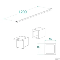 Stabilisatiestang Wiesbaden Square 120 Cm Compleet Mat Zwart -Aanbiedingen Ontspan Bad Winkel stabilisatiestang wiesbaden square 120 cm compleet mat zwart tech