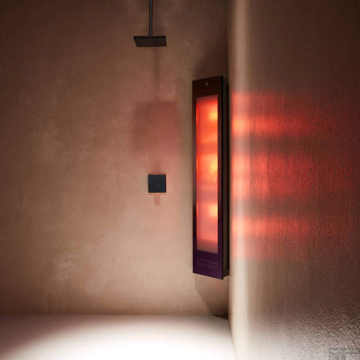 Sunshower Combi Black UV En Infrarood Opbouwapparaat 29x144x22.8 Cm Aluminium Zwart - Afbeelding 2