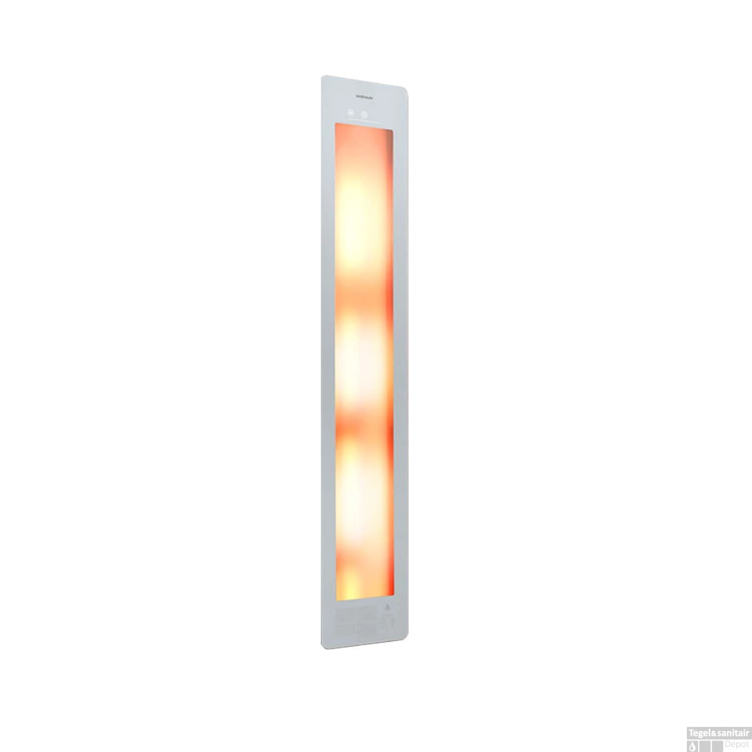 Sunshower One L Round Infrarood 185x33 Cm Inbouw - Opbouw Vlak Of Hoek White