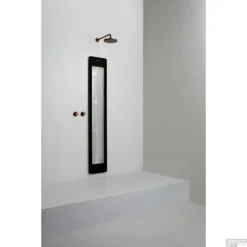 Sunshower Plus L Round Infrarood En UV-licht 185x33 Cm Inbouw - Opbouw Vlak Of Hoek Black -Aanbiedingen Ontspan Bad Winkel sunshower oneplus l black inbouw uit geheel 2