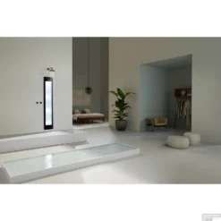 Sunshower Plus L Round Infrarood En UV-licht 185x33 Cm Inbouw - Opbouw Vlak Of Hoek Black -Aanbiedingen Ontspan Bad Winkel sunshower oneplus l black inbouw uv set