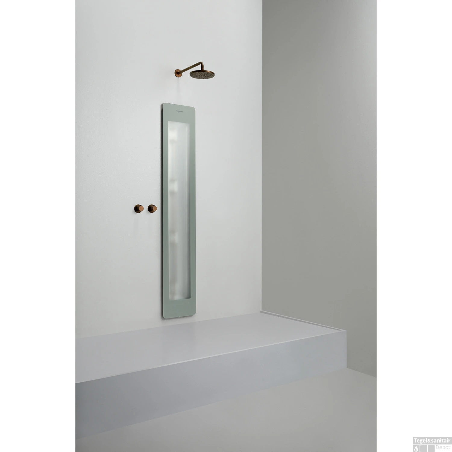 Sunshower One L Round Infrarood 185x33 Cm Inbouw - Opbouw Vlak Of Hoek Organic Grey 4 Sunshower One L Round Infrarood 185x33 Cm Inbouw - Opbouw Vlak Of Hoek Organic Grey - Afbeelding 2