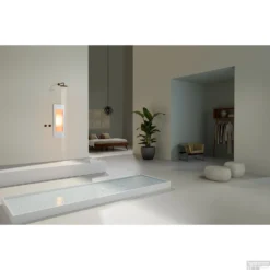 Sunshower Plus S Round Infrarood En UV-licht 95x33 Cm Inbouw - Opbouw Vlak Of Hoek White -Aanbiedingen Ontspan Bad Winkel sunshower oneplus s white inbouw ir set 2