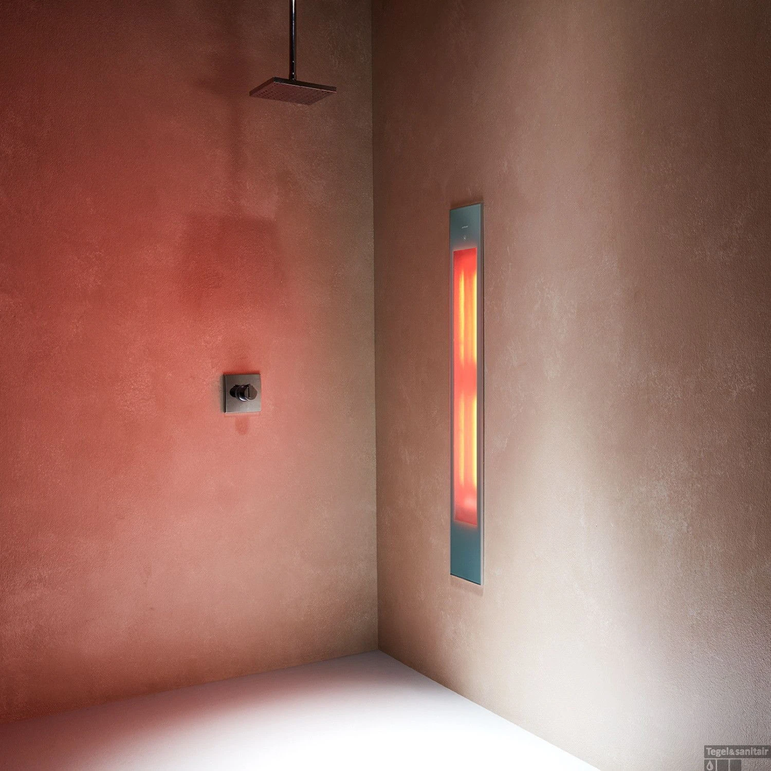 Sunshower Pure XL 2.0 Grey Infrarood Inbouwapparaat 19.9x123.8x10 Cm Aluminium Grijs