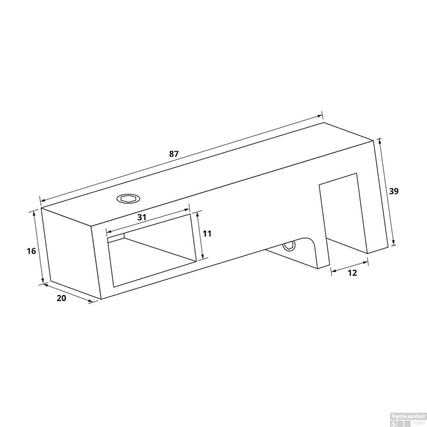 T-Koppelstuk Just Creating T.b.v. Stabilisatiestang RVS 4 T-Koppelstuk Just Creating T.b.v. Stabilisatiestang RVS - Afbeelding 2
